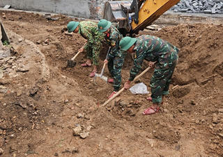 Quảng Trị: Quy tập được 2 hài cốt liệt sĩ trong khuôn viên Trường Bồ Đề