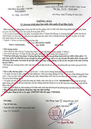 Hải Phòng: Cảnh báo thủ đoạn lừa đảo mạo danh chương trình trao đổi sinh viên quốc tế