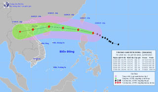 Siêu bão Ragasa giật trên cấp 17, di chuyển theo hướng Tây Tây Bắc