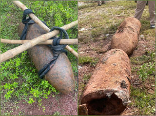 Quảng Trị: Kiểm tra sạt lở do mưa lũ, phát hiện bom còn sót lại sau chiến tranh