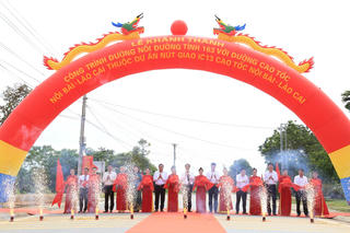 Khánh thành đường nối đường tỉnh 163 với đường cao tốc Nội Bài - Lào Cai