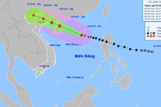 Chiều nay, bão số 11 giật cấp 15, cách đặc khu Hoàng Sa khoảng 330 km