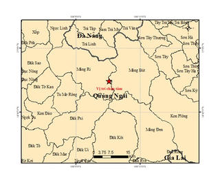 Động đất 4,9 độ Richter xảy ra ở Quảng Ngãi