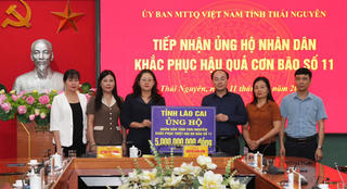 Tỉnh Lào Cai ủng hộ nhân dân Thái Nguyên 5 tỷ đồng khắc phục hậu quả bão số 11