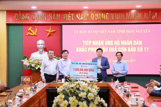 Tỉnh Tây Ninh thăm và hỗ trợ người dân Thái Nguyên khắc phục thiệt hại do bão số 11