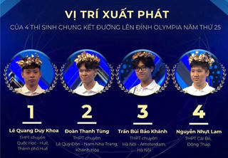 4 nam sinh chinh phục chung kết năm Đường lên đỉnh Olympia 2025