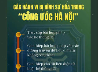 Infographics: Các hành vi bị hình sự hóa trong “Công ước Hà Nội”