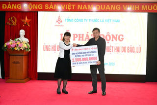 Vinataba ủng hộ gần 10 tỷ đồng hỗ trợ đồng bào khắc phục hậu quả thiên tai, bão lũ
