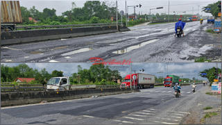 Khắc phục hư hỏng trên tuyến QL 1 đoạn qua tỉnh Quảng Trị