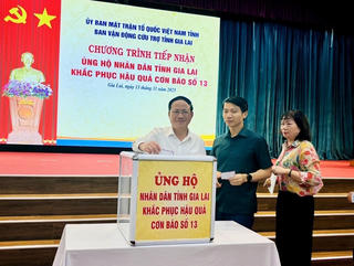 Gia Lai tiếp nhận gần 89 tỷ đồng ủng hộ khắc phục hậu quả bão số 13