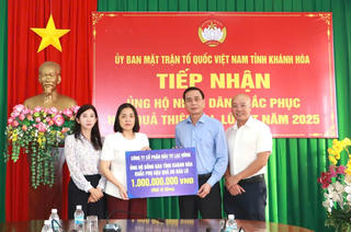 Mặt trận tỉnh Khánh Hòa tiếp nhận 1,4 tỷ đồng khắc phục thiệt hại do mưa lũ của các đơn vị

