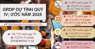 Đồng Nai bứt phá mạnh mẽ, GRDP năm 2025 vượt mục tiêu, khẳng định vai trò đầu tàu kinh tế của vùng và cả nước