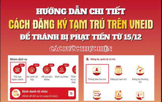 Infographics: Hướng dẫn chi tiết cách đăng ký tạm trú trên VNeID để tránh bị phạt tiền từ 15/12