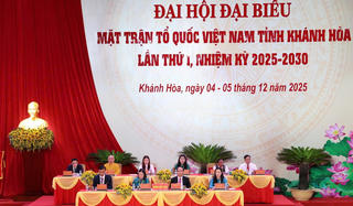 Phiên làm việc thứ nhất Đại hội đại biểu MTTQ Việt Nam tỉnh Khánh Hòa lần thứ I