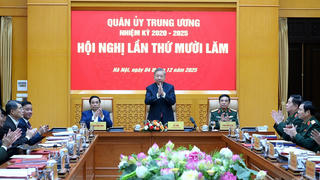 Tổng Bí thư Tô Lâm, Bí thư Quân ủy Trung ương chủ trì Hội nghị Quân ủy Trung ương lần thứ 15