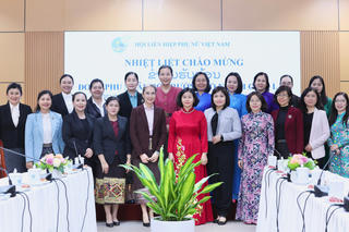 Phó Chủ tịch UBTƯ MTTQ Việt Nam Nguyễn Thị Tuyến tiếp Phu nhân Bộ trưởng Bộ Ngoại giao Lào