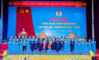 Ông Lương Trọng Thành tái đắc cử giữ chức Chủ tịch Liên đoàn Lao động tỉnh Thanh Hóa