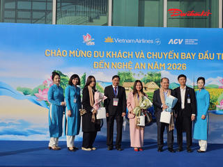 Đón chuyến bay đầu tiên năm 2026: Du lịch Nghệ An khởi đầu nhiều kỳ vọng