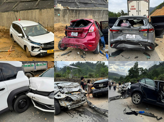 Đà Nẵng: Va chạm liên hoàn 11 ô tô trên cao tốc La Sơn-Hòa Liên