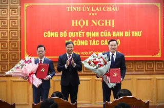 Điều động, chuẩn y hai Phó Bí thư Tỉnh ủy Lai Châu