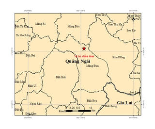 Quảng Ngãi: Động đất 3.7 độ Richter xảy ra tại xã Măng Đen