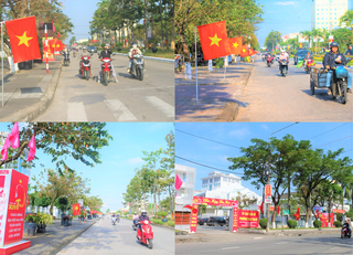 Sắc cờ hoa phủ khắp Đà Nẵng chào mừng Đại hội XIV của Đảng