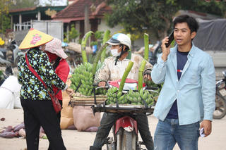 Không khí nhộn nhịp ở ‘chợ chuối’ nức tiếng miền Trung