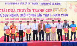 Đà Nẵng: Sôi động Giải đua thuyền truyền thống Duy Nghĩ- Cúp FVG 2026