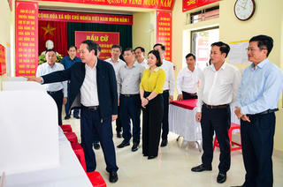 Ninh Bình: Kiểm tra công tác chuẩn bị bầu cử tại xã Yên Từ, Yên Mạc