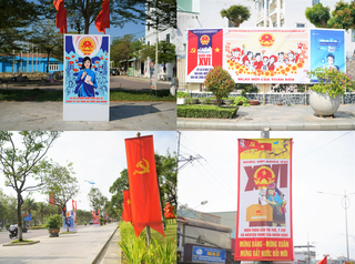 Gia Lai rực rỡ cờ hoa chào mừng ngày hội bầu cử 