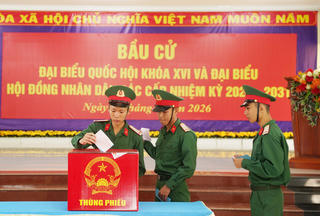 Hơn 2.100 cử tri đặc khu Thổ Châu bầu cử sớm