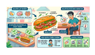 Hơn 50% mẫu bệnh nhân dương tính với vi khuẩn Salmonella sau vụ nghi ngộ độc bánh mì tại phường Vũng Tàu