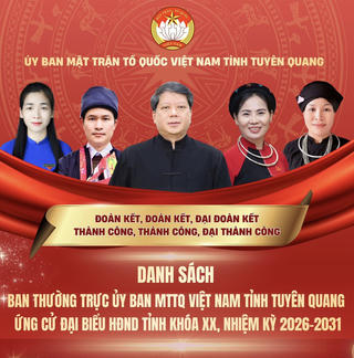 [Infographic]Ban Thường trực MTTQ tỉnh Tuyên Quang có 5 người ứng cử Hội đồng nhân dân tỉnh
