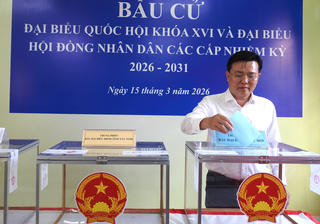 Tây Ninh: Gần 29.000 người dân xã Mỹ Lộc nô nức đi bỏ phiếu