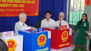 Nhiều nguyên lãnh đạo Đảng, Nhà nước, Mặt trận Tổ quốc Việt Nam bỏ phiếu bầu cử tại TP Hồ Chí Minh