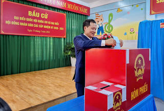 Đồng Nai: Không khí rộn ràng tại khu vực bỏ phiếu phường Trấn Biên 