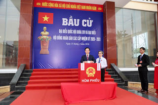 Hải Phòng: Đến 14h20 đã có trên 90% cử tri đi bỏ phiếu