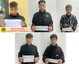 Công an tỉnh Ninh Bình khởi tố 6 bị can về hành vi “Gây rối trật tự công cộng”