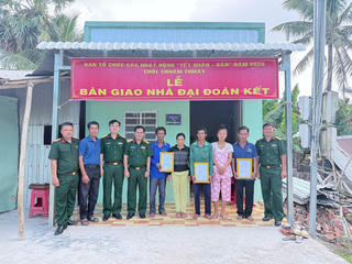 An Giang: Bàn giao 3 căn nhà Đại đoàn kết dịp Tết Quân Dân mừng Chôl Chnăm Thmây


