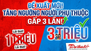 Đề xuất tăng mức thu nhập xác định người phụ thuộc lên 3 triệu đồng/tháng