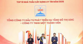 UDIC tiếp tục được vinh danh Top 10 nhà thầu xây dựng uy tín năm 2026