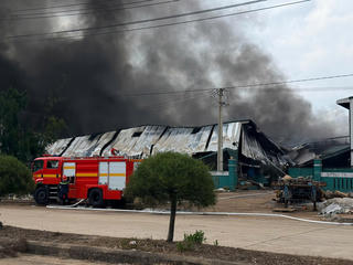 Gia Lai: Cháy lớn trong KCN Nhơn Hội