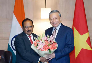 Tổng Bí thư, Chủ tịch nước Tô Lâm tiếp Cố vấn An ninh Quốc gia Ấn Độ Ajit Doval