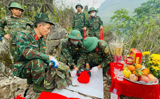Tuyên Quang: Quy tập thêm 3 hài cốt liệt sĩ tại xã biên giới Thanh Thủy