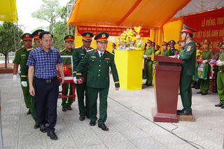 Quảng Trị: Trang nghiêm Lễ viếng, truy điệu và an táng 5 hài cốt liệt sĩ