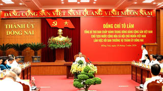 Tổng Bí thư, Chủ tịch nước Tô Lâm làm việc với Ban Thường vụ Thành ủy Đồng Nai