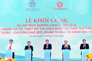 Chủ tịch Quốc hội dự lễ khởi công dự án mở rộng quốc lộ 1A đoạn từ vành đai 1 đến nút giao Cầu Giẽ