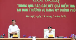 Đoàn kiểm tra của Bộ Chính trị: Đảng ủy Chính phủ hoàn thành khối lượng công việc lớn, có những đột phá