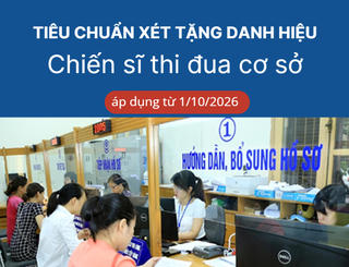 Infographic: Tiêu chuẩn xét tặng danh hiệu "Chiến sĩ thi đua cơ sở" áp dụng từ 1/10/2026