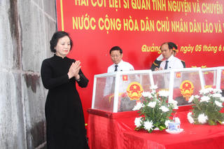 Phó Thủ tướng Phạm Thị Thanh Trà dự lễ truy điệu, an táng 16 hài cốt liệt sĩ tại Quảng Ngãi